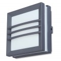 Lutec Seine Square Ribbed Outdoor Porch Light