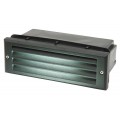 Lutec Louver Faceplate LED Brick Light for Outdoor Stairways and Patio Walls