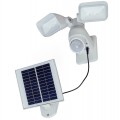 Lutec Openy 4W Twin Head Motion Activated LED Solar Security Flood Light