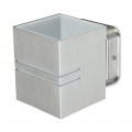 Lutec Tube Square Exterior LED Up & Down Wall Light in Stainless Steel