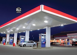 RAB LED Gas Station Canopy Lights Add Unbeatable Value to Petrol Retail Lighting