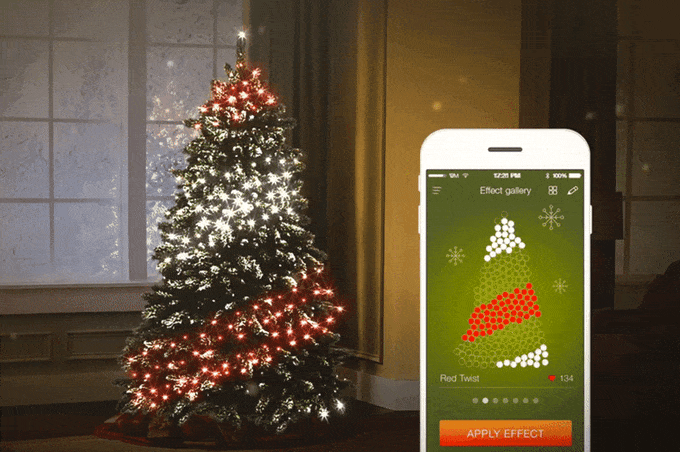 Christmas Tree Decoration Smart Lights Customized via Bluetooth String Light App