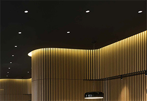 Recessed Lighting with Dimmable LED Downlights from Delta Light Creates Engaging Ambience