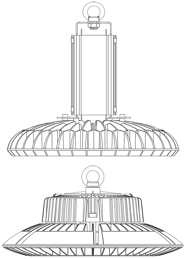 Round high bay lights